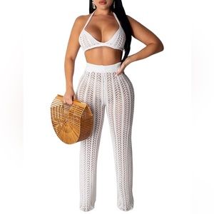 Knitted top and knitted pants